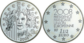 France - Série Europa - Belle Épreuve de 1 1/2 euro - Présidence française de l'union européenne 2008

BE

 Ar ; 22.2 gr ; 37 mm

Monnaie avec c...