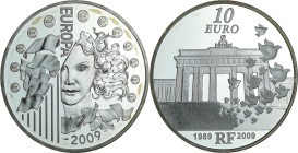 France - Série Europa - Belle Épreuve de 10 euro - Berlin chute du mur 2009

BE

 Ar ; 22.2 gr ; 37 mm

Monnaie avec certificat numéroté (9081 /...