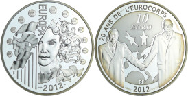 France - Série Europa - Belle Épreuve de 10 euro - 20 ans de l'Eurocorp's 2012

BE

 Ar ; 22.2 gr ; 37 mm

Monnaie avec certificat numéroté (156...