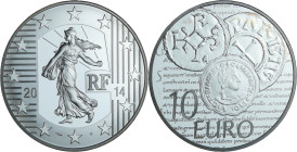 France - Série Semeuse - Belle Épreuve de 10 euro - Denier de Charles le Chauve 2014

BE

 Ar ; 22.2 gr ; 37 mm

Monnaie avec certificat numérot...
