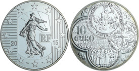 France - Série Semeuse - Belle Épreuve de 10 euro - Franc à cheval de Jean II 2015

BE

 Ar ; 22.2 gr ; 37 mm

Monnaie avec certificat numéroté ...