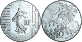 France - Série Semeuse - Belle Épreuve de 10 euro - Franc gérminal 2019

BE

 Ar ; 22.2 gr ; 37 mm

Monnaie avec certificat numéroté (2877 / 300...