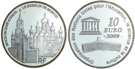 France - Lieux et monuments du monde - Belle Épreuve de 10 euro - Le Kremlin de Moscou 2009

BE

 Ar ; 22.2 gr ; 37 mm

Monnaie présentée dans s...