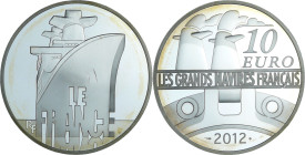 France - Série Les grands navires français - Belle Épreuve de 10 euro - Le paquebot Le France 2012

BE

 Ar ; 22.2 gr ; 37 mm

Monnaie présentée...