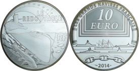 France - Série Les grands navires français - Belle Épreuve de 10 euro - Le sous-marin Le Redoutable 2014

BE

 Ar ; 22.2 gr ; 37 mm

Monnaie pré...