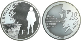 France - Série Héros de la Littérature Française - Belle Épreuve de 10 euro - L’étranger (Albert Camus) 2011

BE

 Ar ; 22.2 gr ; 37 mm

Monnaie...