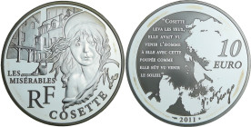 France - Série Héros de la Littérature Française - Belle Épreuve de 10 euro - Cosette 2011

BE

 Ar ; 22.2 gr ; 37 mm

Monnaie présentée dans so...