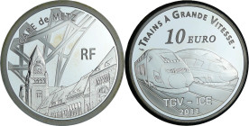 France - Les trains - Belle Épreuve de 10 euro - Gare de Metz 2011

BE

 Ar ; 22.2 gr ; 37 mm

Monnaie présentée dans son écrin avec cartouche c...