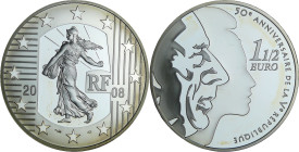 France - La Semeuse - Belle Épreuve de 1 1/2 euro - 50e anniversaire de la Ve république 2008

BE

 Ar ; 22.2 gr ; 37 mm

Monnaie présentée dans...