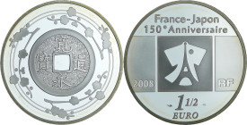 France - Série relations diplomatiques France-Japon - Belle Épreuve de 1 1/2 euro - Monnaie Kanei-Thul 2008

BE

 Ar ; 22.2 gr ; 37 mm

Monnaie ...