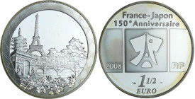 France - Série relations diplomatiques France-Japon - Belle Épreuve de 1 1/2 euro - Capitales Paris, Tokyo 2008

BE

 Ar ; 22.2 gr ; 37 mm

Monn...
