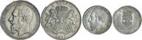 Congo Belge - Léopold II (1865-1909) - Lot 5 francs 1894 et 2 francs 1887

SUP

KM#8.1

 Ar ; 24.88 gr ; 37 mm