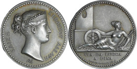 Italie - Lucca Elisa Bonaparte (1805-1814) - Médaille (1808) via da Lucca a Pisa

SPL

 Ar ; 7.03 gr ; 23 mm

Sur la tranche ARGENT "corne d'abo...