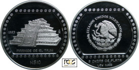 Mexique - Précolombien El-Tajine - 5 once , 10 pesos 1993 (Potosi)

PCGS PR 68 DCAM

KM#570

 Ar ; 155.68 gr ; 65 mm

PCGS #28253523.