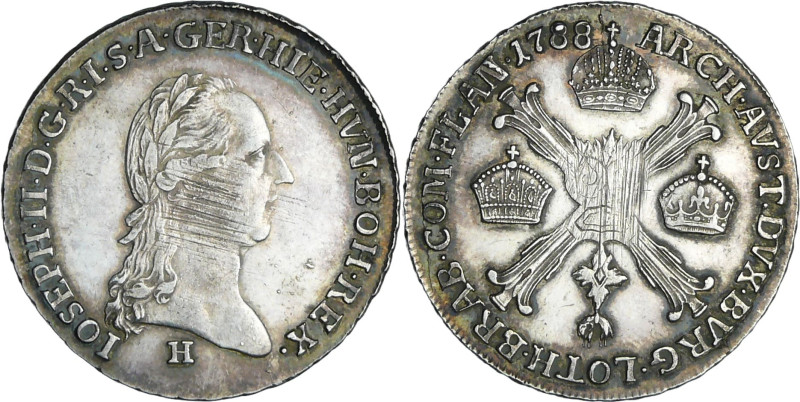 Pays-Bas autrichien - Joseph II (1780-1790) - 1/4 couronne 1788 H (Gunzburg)

...
