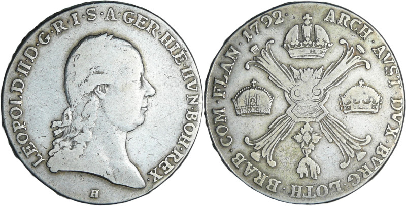 Pays-Bas autrichien - Léopold II (1790-1792) - Couronne 1792 H (Gunzburg)

TB...