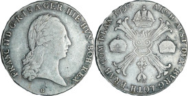 Pays-Bas autrichien - François II (1792-1835) - Couronne 1797 G (Gunzburg)

TB

Dav.1180-HM#62.1

 Ar ; 29.27 gr ; 40 mm