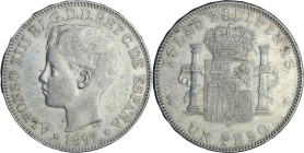 Philippines Royaume espagnol - Alfonso XIII (1886-1931) - Peso 1897 SGV (Madrid)

SUP

KM#154

 Ar ; 24.72 gr ; 37 mm