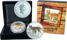 Tuvalu - The Perth mint - 1 dollar (1 once) 2011 "Tasmanian Tiger"

PROOF

 Ar ; 28.35 gr ; 40 mm

Monnaie vendue avec leur coffret de présentat...
