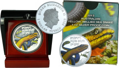 Tuvalu - The Perth mint - 1 dollar (1 once) 2013 "Yellow-bellied Sea Snake"

PROOF

 Ar ; 28.35 gr ; 40 mm

Monnaie vendue avec leur coffret de ...
