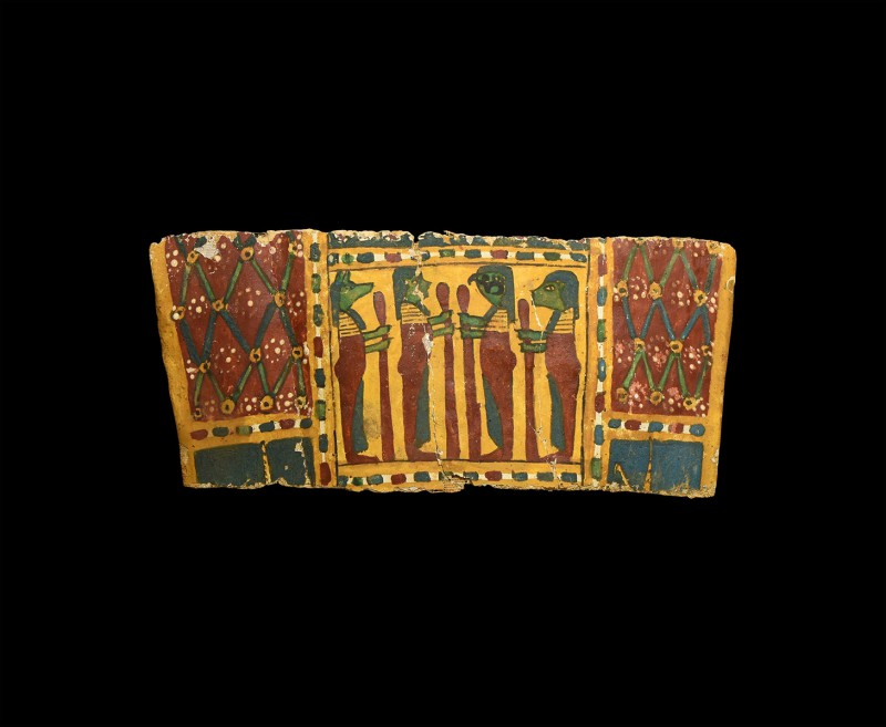Egyptian Cartonnage with Four Sons of Horus
Roman Period, 1st century BC-1st ce...