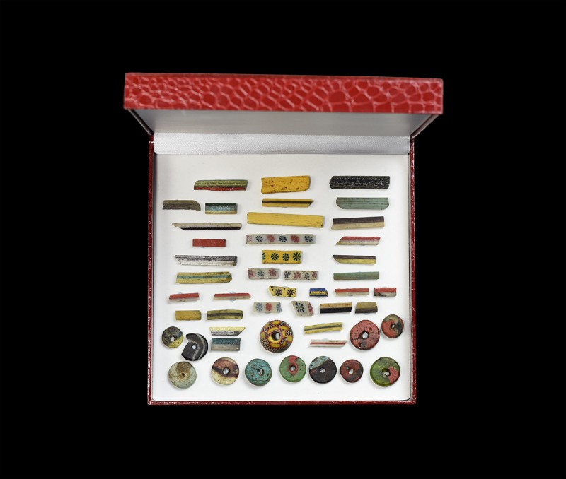 Egyptian Glass Architectural Inlays and Roman Spindle Whorl Collection
1st cent...