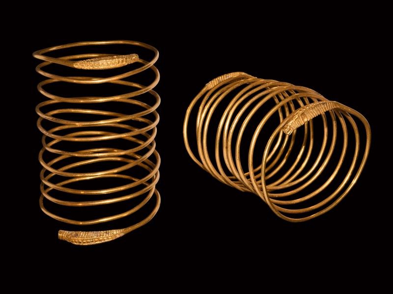 Greek Gold Coiled Snake Bracelet
5th-3rd century BC. A substantial gold bracele...