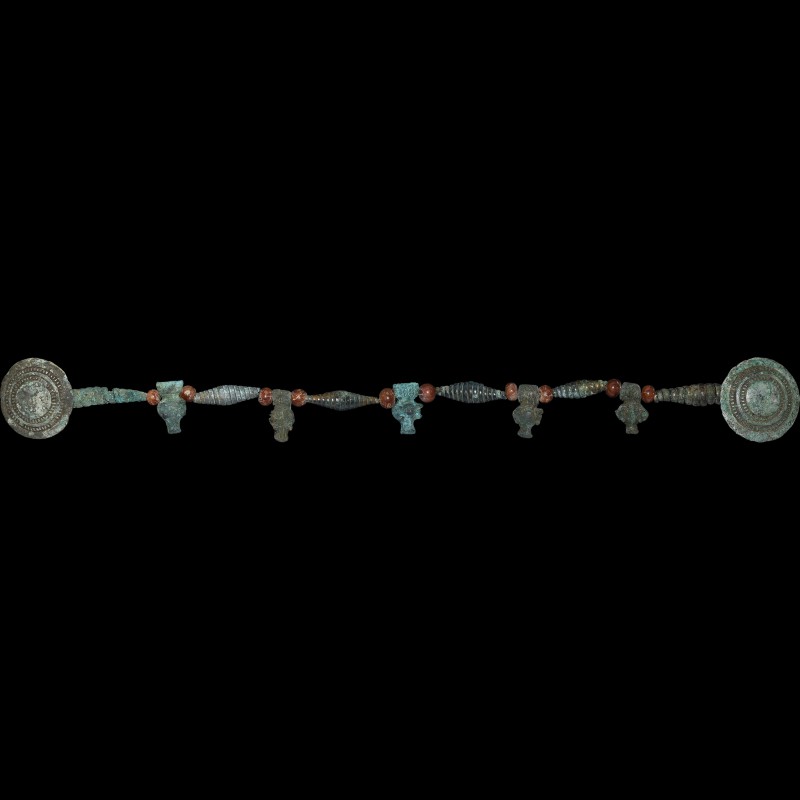 Scythian Necklace String with Animal Head Pendants
6th century BC-3rd century A...