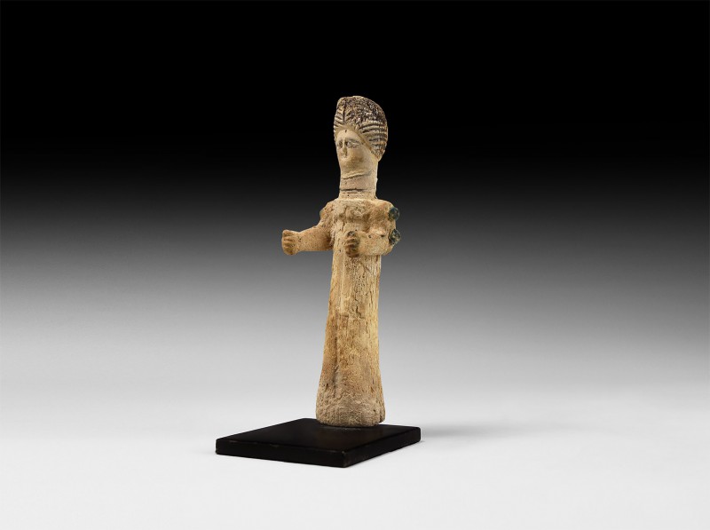 Parthian Standing Idol
3rd century BC-2nd century AD. A carved bone figure, sta...