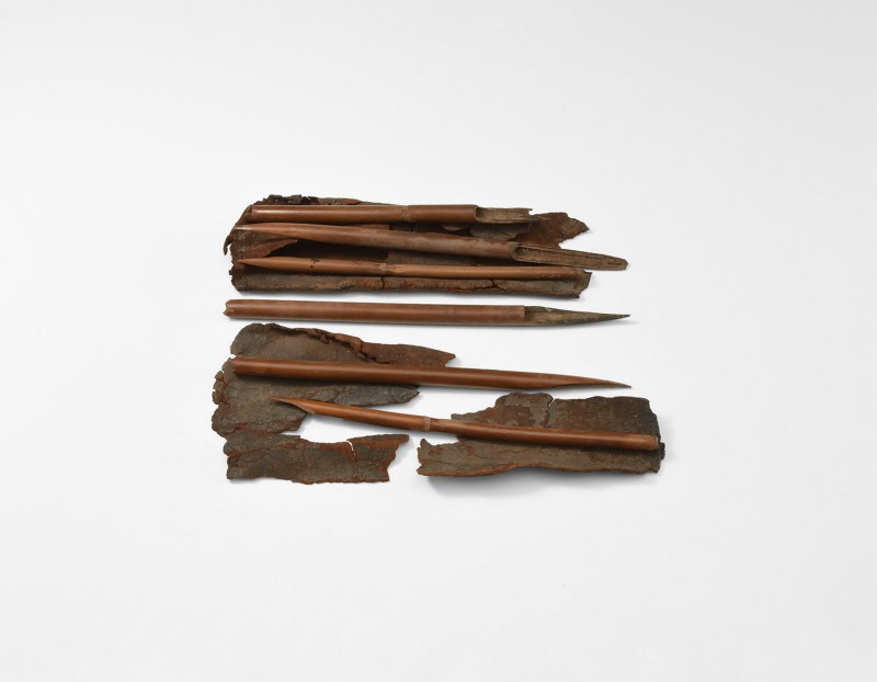 Roman Wax Tablet Dip Pen Group
3rd-4th century AD. A group of six hollow reed(?...
