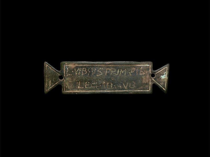Roman Plaque for Lucius Vibius Chief Centurion of the Third Augustan Legion
1st...