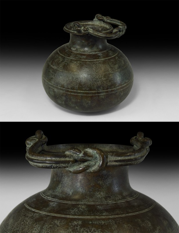 Large Roman Situla with Hercules Knot
1st-3rd century AD. A bronze situla with ...