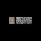 Western Asiatic Early Dynastic III Cylinder Seal with Contest Scenes
Circa 2600-2340 BC. A rock crystal cylinder seal with contest scenes, the main s...