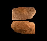 Western Asiatic Sumerian Cuneiform Tablet
Ur III, 22nd-21st century BC. A substantial rectangular pillow-shaped fine quality ceramic tablet with care...