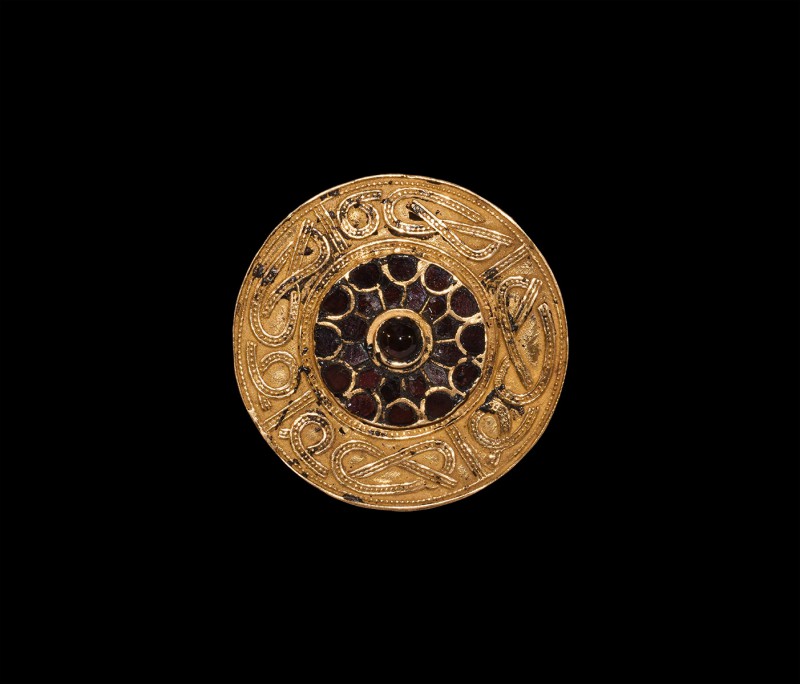 Merovingian Gold Fitting with Garnet Inlays and Interlaced Design
6th-7th centu...