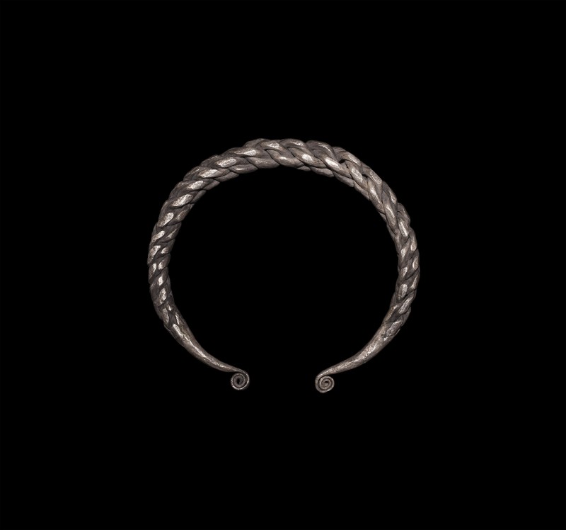 Viking Silver Plaited Bracelet
9th-11th century AD. A silver penannular bracele...