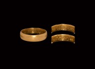 Post Medieval Gold * I * LIKE + MY + CHOYSE Posy Ring
18th century AD. A gold D-section ring with plain outer face, inscribed to the inner face in it...