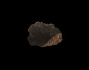 Natural History - Northwest African L4 (2793) Chondrite Meteorite
. A polished section of NWA 2793 chondrite meteorite, displaying some ablation crus...