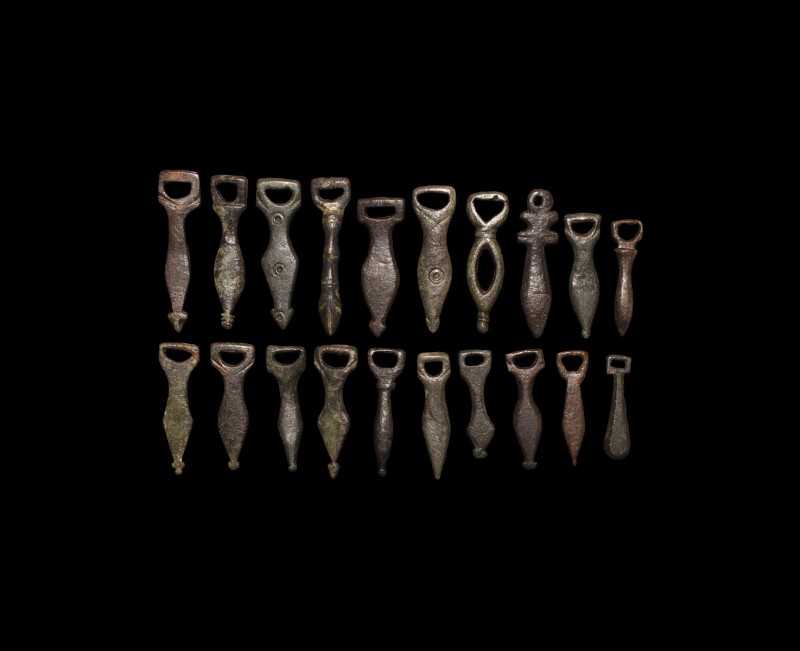 Roman Pendant Collection
1st-4th century AD. A large group of bronze harness pe...