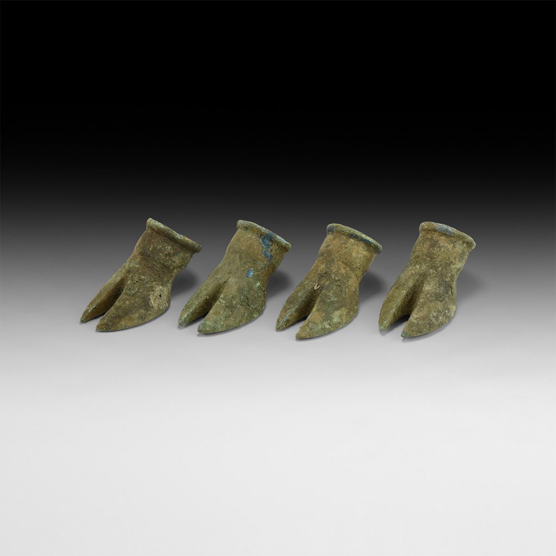 Roman Hoof Tray Feet Set
1st-3rd century AD. A group of four matching hollow bo...