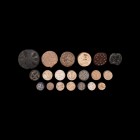 Western Asiatic Stamp Seal Collection
Mainly 3rd millennium BC. A mixed group of stone stamp seals, mainly drum-shaped or plano-convex in profile, in...