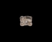 Western Asiatic Rock Crystal Tortoise Amulet
2nd-1st millennium BC. A carved rock crystal amuletic bead of a tortoise with head raised, pierced longi...