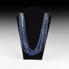 Western Asiatic Lapis Lazuli Bead Necklace String Group
Late 3rd-early 2nd millennium BC. A group of ten restrung lapis lazuli necklace strings consi...