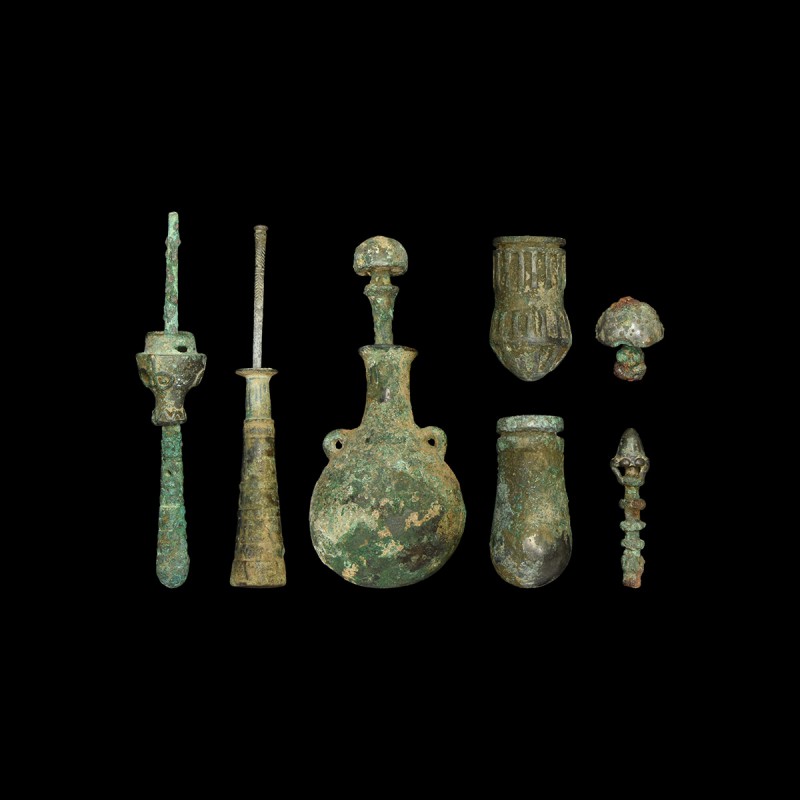 Western Asiatic Kohl Pot Collection
1st millennium BC. A group of bronze kohl p...
