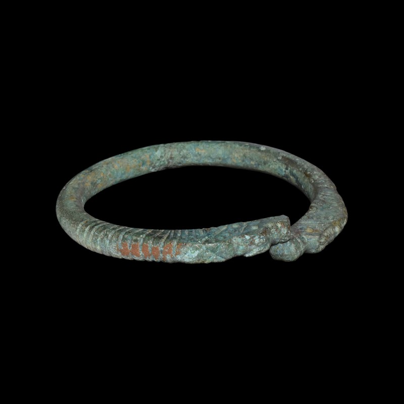 Western Asiatic Bracelet with Animals
1st millennium BC. A bronze penannular br...