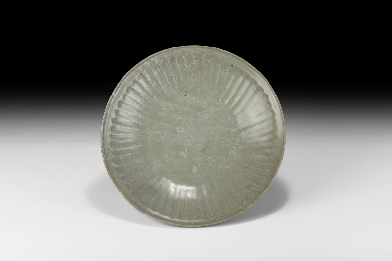 Chinese Longquan Celadon Glazed Shallow Dish
Yuan-Ming Dynasty, 1279-1644 AD. A...