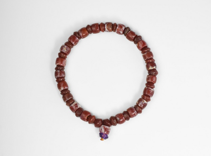 Chinese Carnelian Bead Necklace
18th-19th century AD. A restrung carnelian chok...