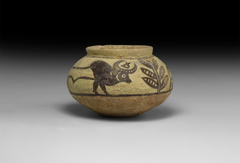Indus Valley Mehrgarh Painted Vessel with Animals
3rd millennium BC. A ceramic ...