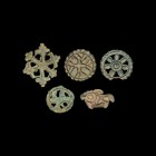 Indus Valley Stamp Seal Collection
Late 3rd-early 2nd millennium BC. A mixed group of five bronze seals, including two accompanied by a typed and sig...