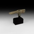 Very Large Western Asiatic Luristan Socketted Axehead
13th-6th century BC. A large bronze axehead with flared adze to one side and axe blade to the o...